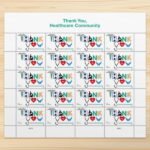 Forever Stamps 2024 Healthcare Community Thank You – Awareness & Appreciation, First-Class Postage 100 Stamps 5 Sheets - Image 2