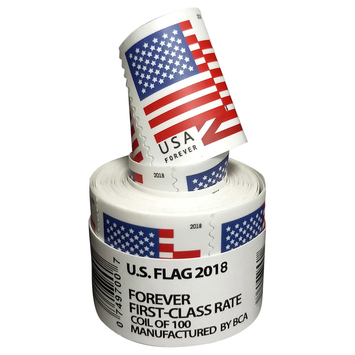 50-1 A Flag for All Seasons 2018 (Roll of 100) First-Class Mail Forever Postage Stamps - Image 1
