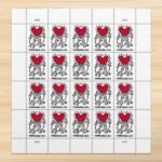 Forever Stamps 2025 Love – Keith Haring Heart Design, Wedding Invitation, First-Class Postage 100 Stamps 5 Sheets - Image 2