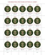 Forever Stamps 2025 Army – 250 Years of Service, Honor & Service, First-Class Postage - Image 2