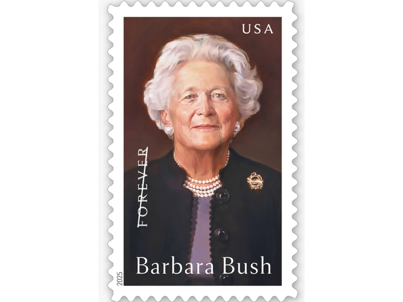 barbara-bush-2025-forever-stamps-main-scaled-1-800x600 Forever Stamps 2025 Barbara Bush – Commemorative, First-Class Postage - Image 1