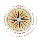 Global Forever Stamps 2025 Compass Rose – International Mailing, First-Class Postage 100 Stamps 5 Sheets
