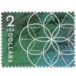 NOT Forever Stamp-First Class Stamps 2022 Floral Geometry – Art Collection, $2 Postage