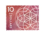 NOT Forever Stamp-$10 Stamps 2023 Floral Geometry – Art Collection, High Value Postage - Image 3