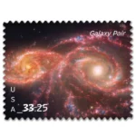 NOT Forever Stamp-$33.25 Stamps 2026 Galaxy Pair – Astronomy Collection, First-Class Rate