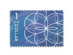 2024 Geometric Floral Design – Art Collection, First-Class Rate