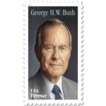 Forever Stamps 2019 George H. W. Bush – Commemorative Issue, First-Class Postage 100 Stamps 5 Sheets
