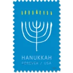 Forever Stamps 2024 Hanukkah – Holiday Celebration, First-Class Postage 100 Stamps 5 Sheets