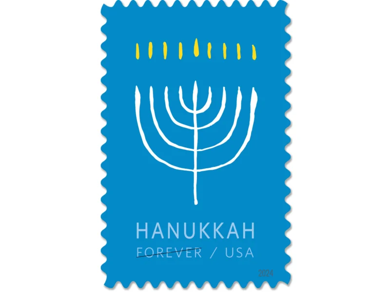 hanukkah-2024-forever-stamps-main-scaled-1-800x600 Forever Stamps 2024 Hanukkah – Holiday Celebration, First-Class Postage - Image 1