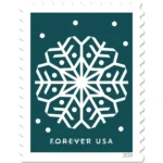 Forever Stamps 2024 Holiday Snowflake – Winter Celebration, First-Class Postage 100 Stamps 5 Sheets