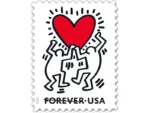 Forever Stamps 2025 Love – Keith Haring Heart Design, Wedding Invitation, First-Class Postage
