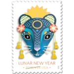 Forever Stamps 2020 Lunar New Year – Year of the Rat, First-Class Postage
