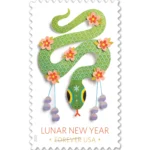 2025 Lunar New Year – Year of the Snake, Holiday Celebration, First-Class Postage 100 Stamps 5 Sheets