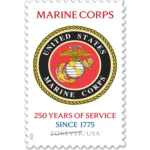 Forever Stamps 2025 Marine Corps – 250 Years of Service, Honor & Service, First-Class Postage 100 Stamps 5 Sheets