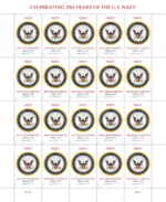Forever Stamps 2025 Navy – 250 Years of Service, Honor & Service, First-Class Postage 100 Stamps 5 Sheets - Image 2