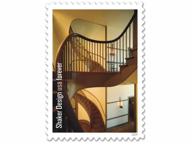 shaker-design-2024-forever-stamps-main-scaled-1-800x600 Forever Stamps 2024 Shaker Design – American Craft & Architecture, First-Class Postage - Image 1